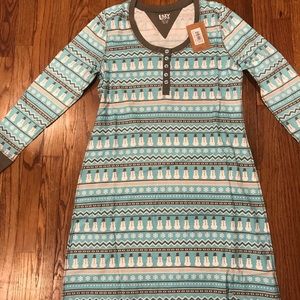 Lazy One Blue Snowman Nightgown